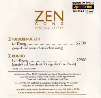 CD Michael Vetter: Zen - Gong