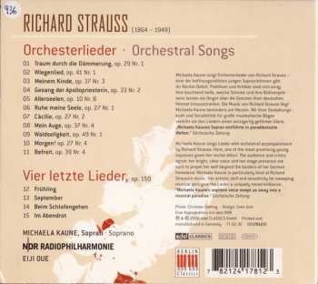 CD Michaela Kaune: Vier Letzte Lieder • Orchesterlieder = Four Last Songs • Orchestral Songs 321789