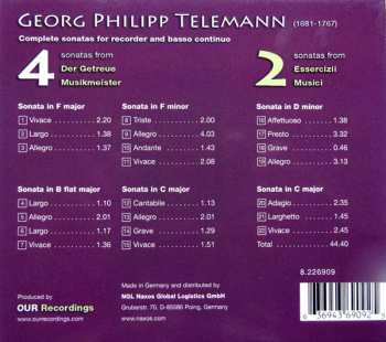 CD Michala Petri: Telemann - Complete sonatas for recorder and basso continuo 275272