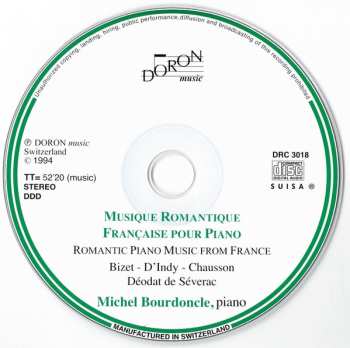 CD Michel Bourdoncle: Musique Romantique Française Pour Piano 462399