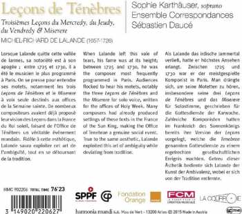 CD Michel Richard Delalande: Leçons De Ténèbres 227376