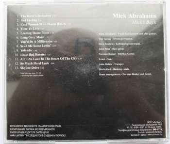 CD Mick Abrahams: Mick's Back 491143