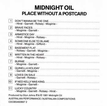 CD Midnight Oil: Place Without A Postcard