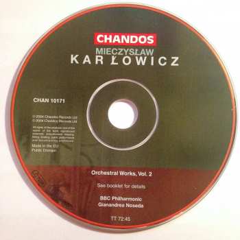CD Mieczysław Karłowicz: Rebirth Symphony / Bianca Da Molena / Serenade 147734