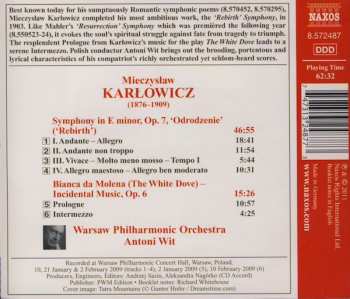 CD Mieczysław Karłowicz: 'Rebirth' Symphony, Op. 7 / Bianca Da Molena, Op. 6 316436