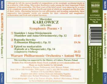 CD Mieczysław Karłowicz: Symphonic Poems • 1 316405