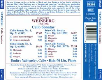 CD Mieczysław Weinberg: Cello Sonatas 336643