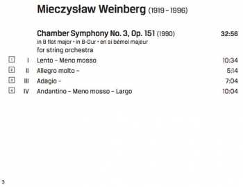 SACD Mieczysław Weinberg: Chamber Symphonies Nos 3 And 4 349015