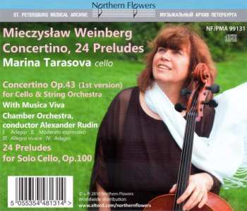 CD Mieczysław Weinberg: Concertino For Cello And String Orchestra / 24 Preludes For Solo Cello 154260