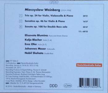 CD Mieczysław Weinberg: Piano Trio / Violin Sonatina / Double Bass Sonata 113503