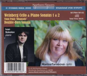 CD Mieczysław Weinberg: Sonatas For Cello & Piano Nos.1 & 2 / Double-Bass Sonata / Vinni Pukh 'Rhapsody' (On Fins Cartoon Themes) 333513
