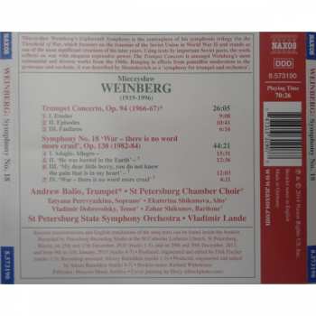 CD Mieczysław Weinberg: Symphony No. 18 'War - There Is No Word More Cruel' / Trumpet Concerto 240938