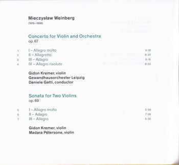CD Mieczysław Weinberg: Violin Concerto / Sonata For Two Violins DIGI 285316