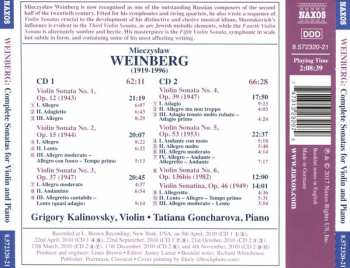 2CD Mieczysław Weinberg: Weinberg, Complete Sonatas for Violin and Piano, Violin Sonatina 236659