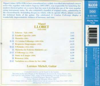 CD Miguel Llobet: Guitar Music 375201