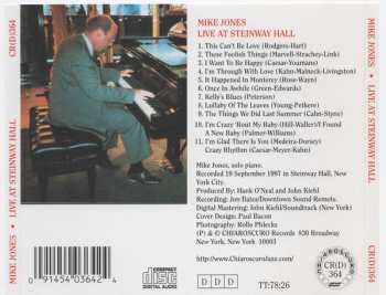 CD Mike Jones: Live At Steinway Hall 319951
