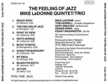 CD Mike LeDonne Quintet: The Feeling Of Jazz 114730