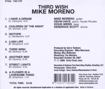CD Mike Moreno: Third Wish 425289