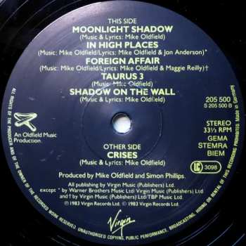 LP Mike Oldfield: Crises