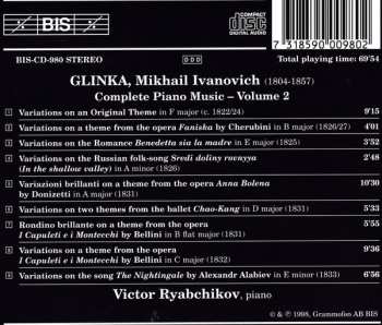 CD Mikhail Ivanovich Glinka: Complete Piano Music, Volume 2 484923