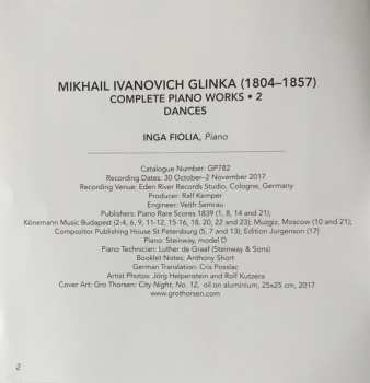CD Mikhail Ivanovich Glinka: Complete Piano Works • 2  - Dances  320510
