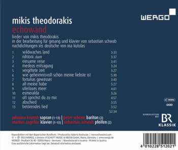 CD Mikis Theodorakis: Echowand Lieder 126283