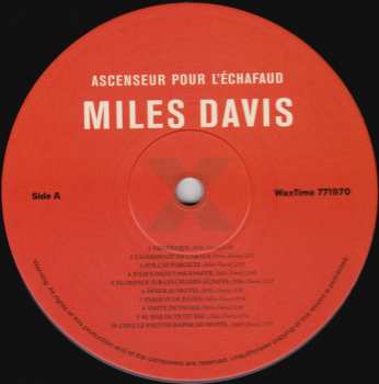 LP Miles Davis: Ascenseur Pour L'Échafaud (Lift To The Gallows) 79144