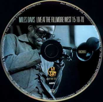CD Miles Davis: Live At The Fillmore West 15-10-70 508473