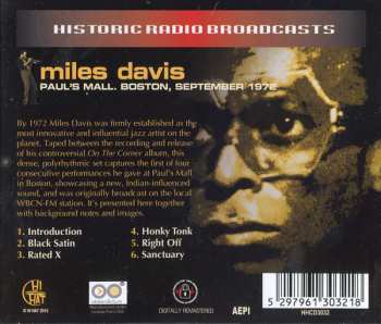 CD Miles Davis: Paul's Mall. Boston, September 1972 412317