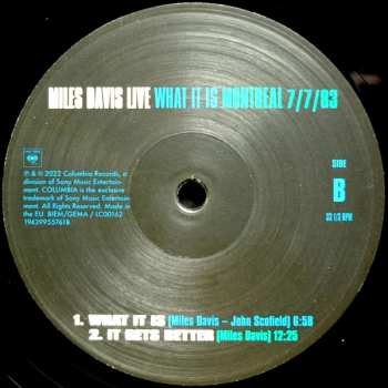 2LP Miles Davis: Miles Davis Live (What It Is) (Montreal 7/7/83) 389121
