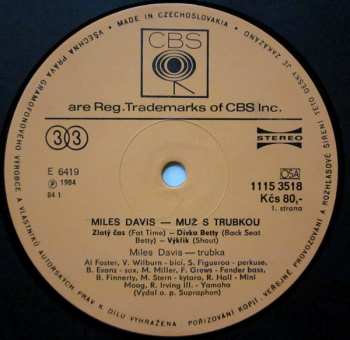 LP Miles Davis: The Man With The Horn = Muž S Trubkou 282019