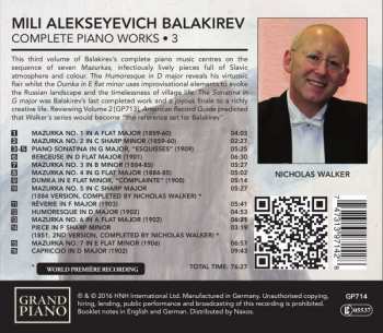 CD Mily Balakirev: Complete Piano Music • 3  304749