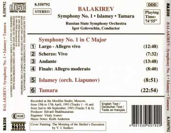 CD Mily Balakirev: Symphony No. 1 / Islamey / Tamara 313981