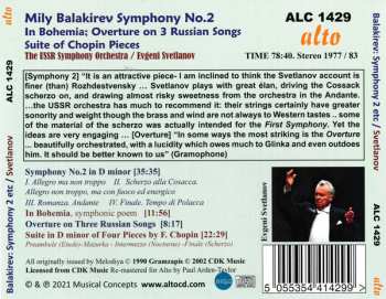 CD Mily Balakirev: Symphony No. 2 [In Bohemia / Overture On Russian Themes / Suite of Chopin Themes 305138