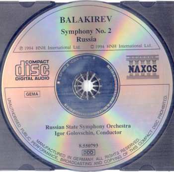 CD Mily Balakirev: Symphony No. 2 / Russia (Symphonic Poem) 335279