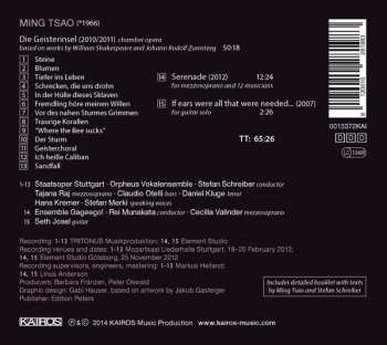 CD Ming Tsao: Die Geisterinsel 494523