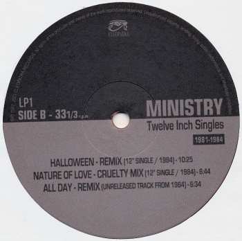 2LP Ministry: Twelve Inch Singles (1981-1984) LTD | CLR 527997