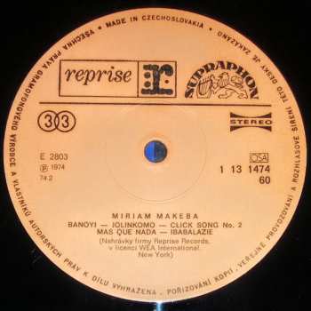 LP Miriam Makeba: Miriam Makeba 50324