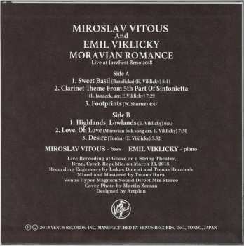 LP Miroslav Vitous: Moravian Romance (Live At JazzFest Brno 2018) 507230