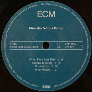 LP Miroslav Vitous Group: Miroslav Vitous Group 64983