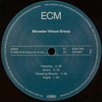 LP Miroslav Vitous Group: Miroslav Vitous Group 64983