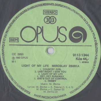 LP Miroslav Žbirka: Light Of My Life 148885