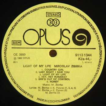 LP Miroslav Žbirka: Light Of My Life 43082