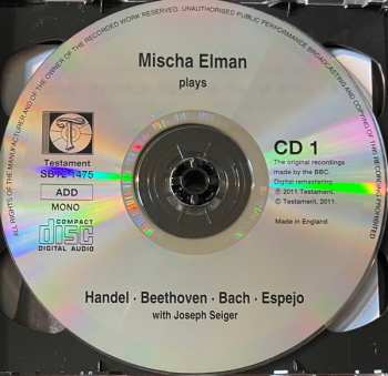 2CD Mischa Elman: BBC Radio Recitals - Recorded 1961 - Published For The First time 446337