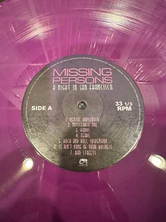 LP Missing Persons: A Night In San Francisco CLR | LTD 529849