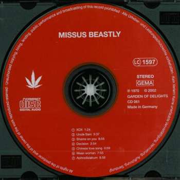 CD Missus Beastly: Missus Beastly 319458