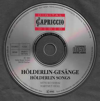 CD Mitsuko Shirai: Hölderlin-Gesänge / Hölderlin Songs 476746