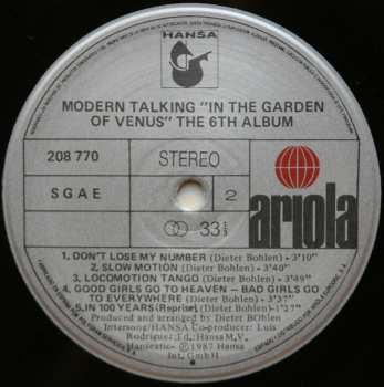 LP Modern Talking: In The Garden Of Venus - The 6th Album 543066