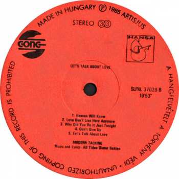 LP Modern Talking: Let's Talk About Love - The 2nd Album