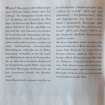 CD Peter Rösel: Bilder Einer Ausstellung = Pictures From An Exhibition / Fünf Klavierstücke = Five Pieces For Piano